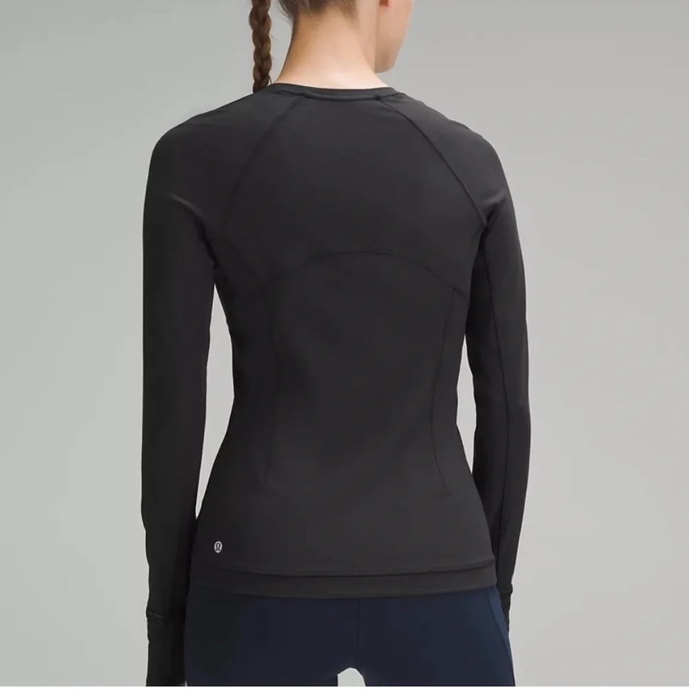 Lululemon It’s Rulu Run Long Sleeve Size 10 Black Athletic Running Fitted Top